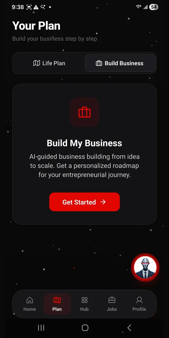 Business Builder, guided steps from idea to open doors