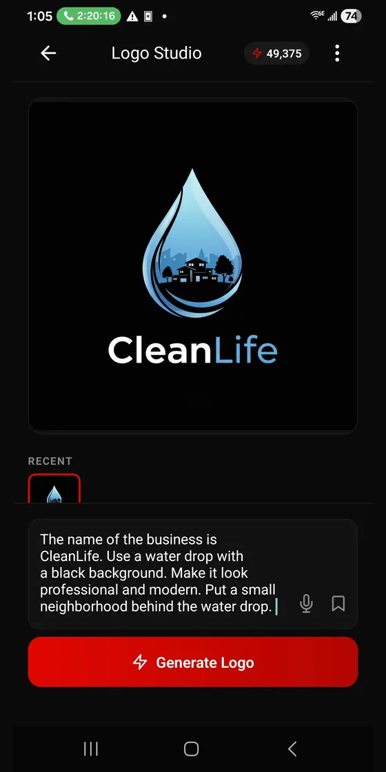 Logo Studio, create a professional logo for your business